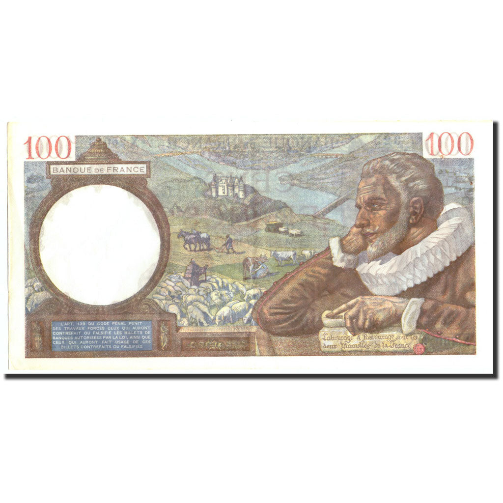 Francia, 100 Francs, 100 F 1939-1942 ''Sully'', 1941, KM:94, 1941-10-30, MBC+