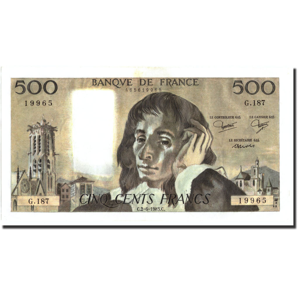 Billet, France, 500 Francs, 500 F 1968-1993 ''Pascal'', 1983, 1983-06-02, TTB+
