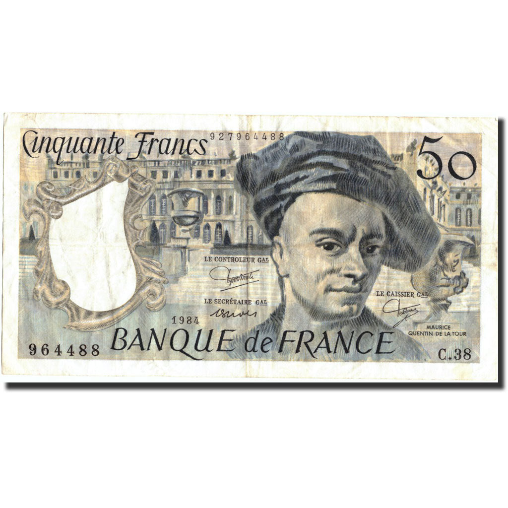 Biljet, Frankrijk, 50 Francs, 50 F 1976-1992 ''Quentin de La Tour'', 1984, 1984