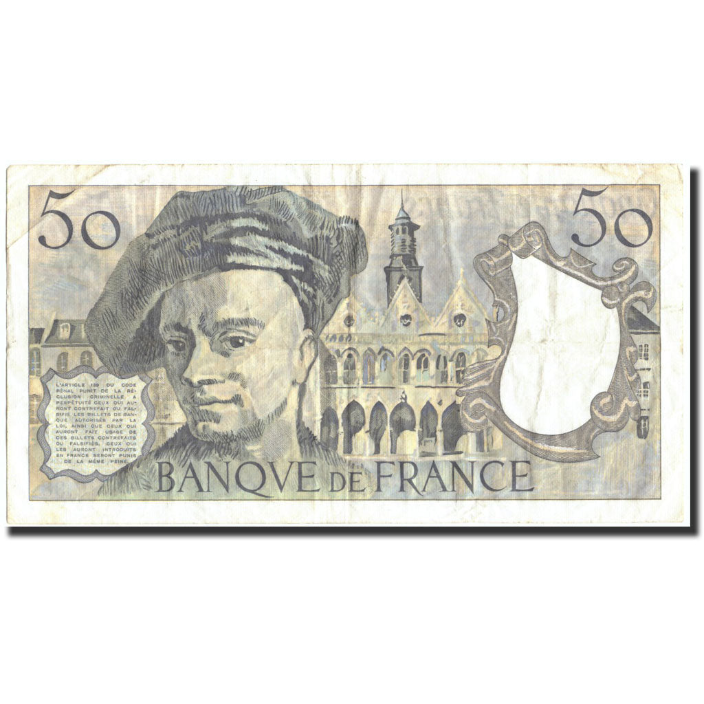 Biljet, Frankrijk, 50 Francs, 50 F 1976-1992 ''Quentin de La Tour'', 1984, 1984