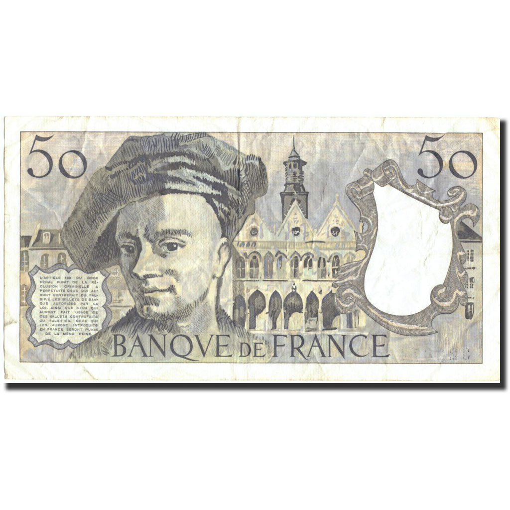 Banconote, Francia, 50 Francs, 50 F 1976-1992 ''Quentin de La Tour'', 1984