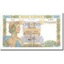 Banknot, Francja, 500 Francs, La Paix, 1940, 1940-12-19, EF(40-45)