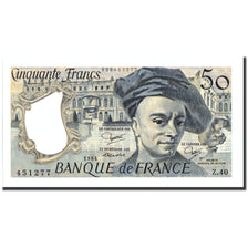 Geldschein, Frankreich, 50 Francs, 50 F 1976-1992 ''Quentin de La Tour'', 1984