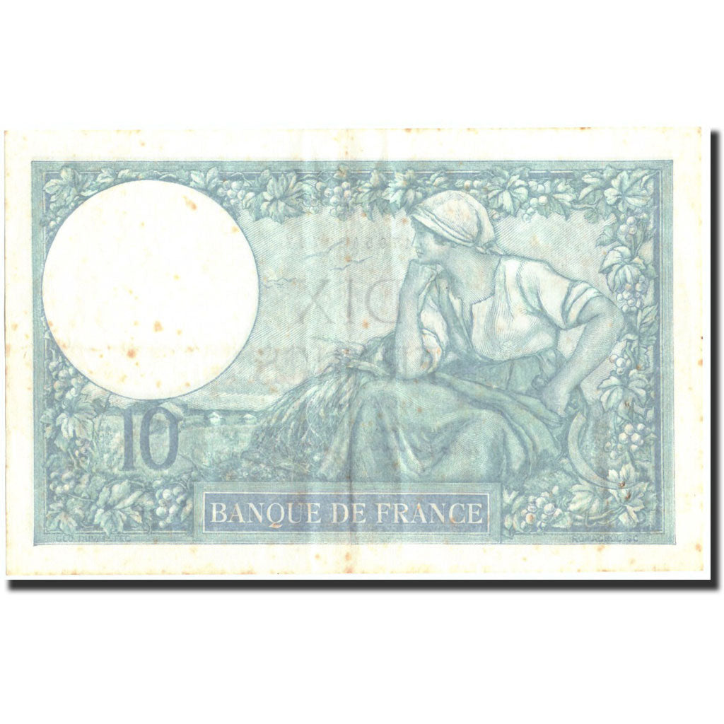 Biljet, Frankrijk, 10 Francs, 10 F 1916-1942 ''Minerve'', 1939, 1939-09-14, TB