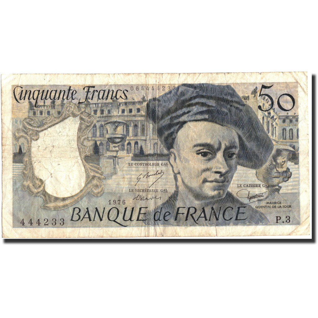France, 50 Francs, 50 F 1976-1992 ''Quentin de La Tour'', 1976, KM:152a, 1976