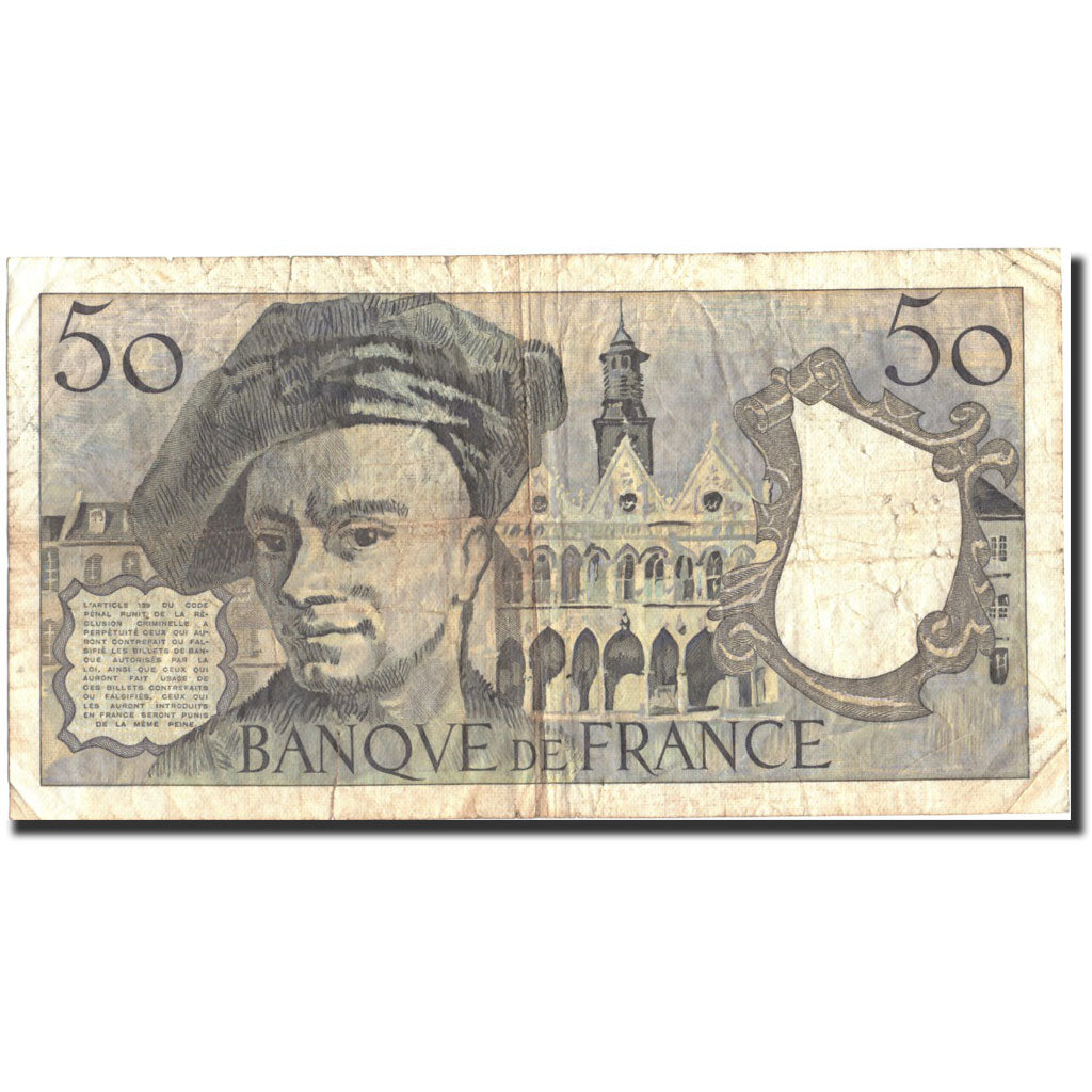 France, 50 Francs, 50 F 1976-1992 ''Quentin de La Tour'', 1976, KM:152a, 1976