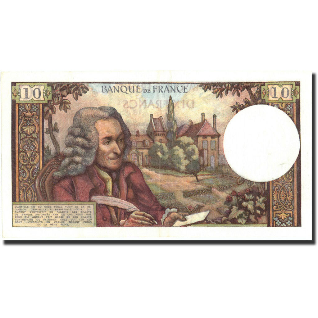 Francia, 10 Francs, 10 F 1963-1973 ''Voltaire'', 1972, KM:147d, 1972-02-03, SPL