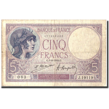 Frankreich, 5 Francs, 5 F 1917-1940 ''Violet'', 1924, KM:72c, 1924-08-01, SGE