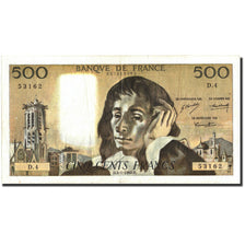 Billete, Francia, 500 Francs, 500 F 1968-1993 ''Pascal'', 1968, 1968-01-04, BC+