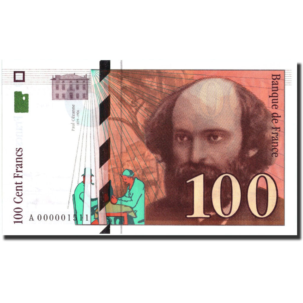 France, 100 Francs, 100 F 1997-1998 ''Cézanne'', 1997, KM:158a, 1997