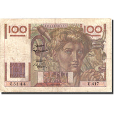 France, 100 Francs, 100 F 1945-1954 ''Jeune Paysan'', 1951, KM:128d, 1951-11-02