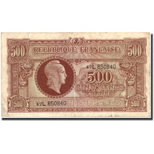 Francia, 500 Francs, 1943-1945 Marianne, 1945, KM:106, Undated (1945), BC