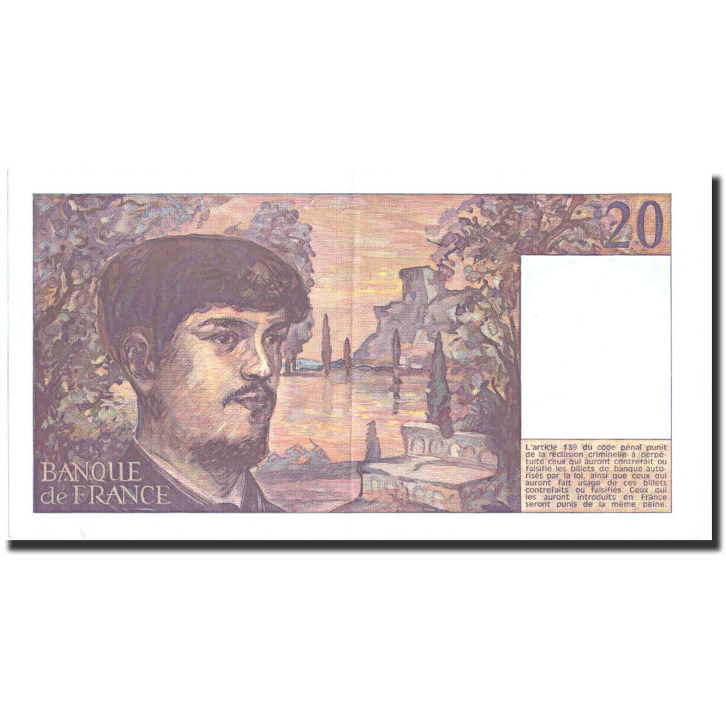 Frankreich, 20 Francs, 20 F 1980-1997 ''Debussy'', 1983, KM:151a, 1983, VZ