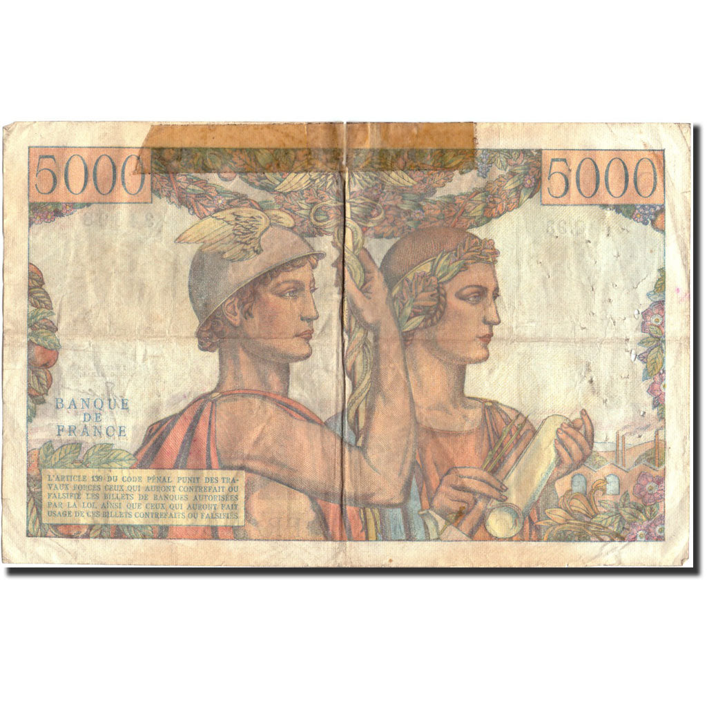 France, 5000 Francs, 5 000 F 1949-1957 ''Terre et Mer'', 1949, 1949-11-03, B