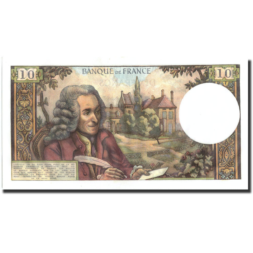 France, 10 Francs, 10 F 1963-1973 ''Voltaire'', 1967, KM:147c, 1967-09-07