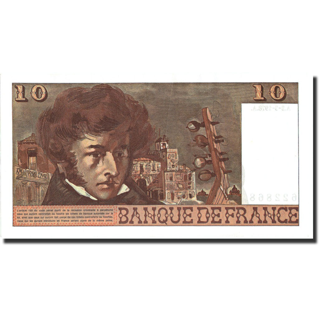 Francia, 10 Francs, 10 F 1972-1978 ''Berlioz'', 1978, 1978-03-02, SPL-
