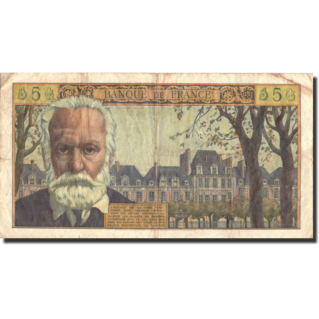 France, 5 Nouveaux Francs, 5 NF 1959-1965 ''Victor Hugo'', 1959, KM:141a