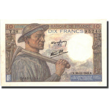 France, 10 Francs, 10 F 1941-1949 ''Mineur'', 1942, KM:99b, 1942-11-26