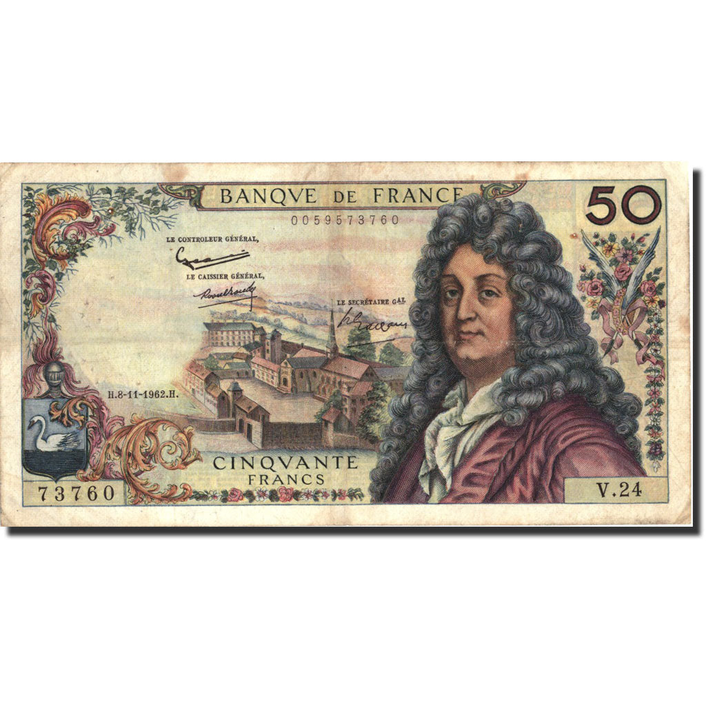 France, 50 Francs, 50 F 1962-1976 ''Racine'', 1962, 1962-11-08, KM:148a, TB
