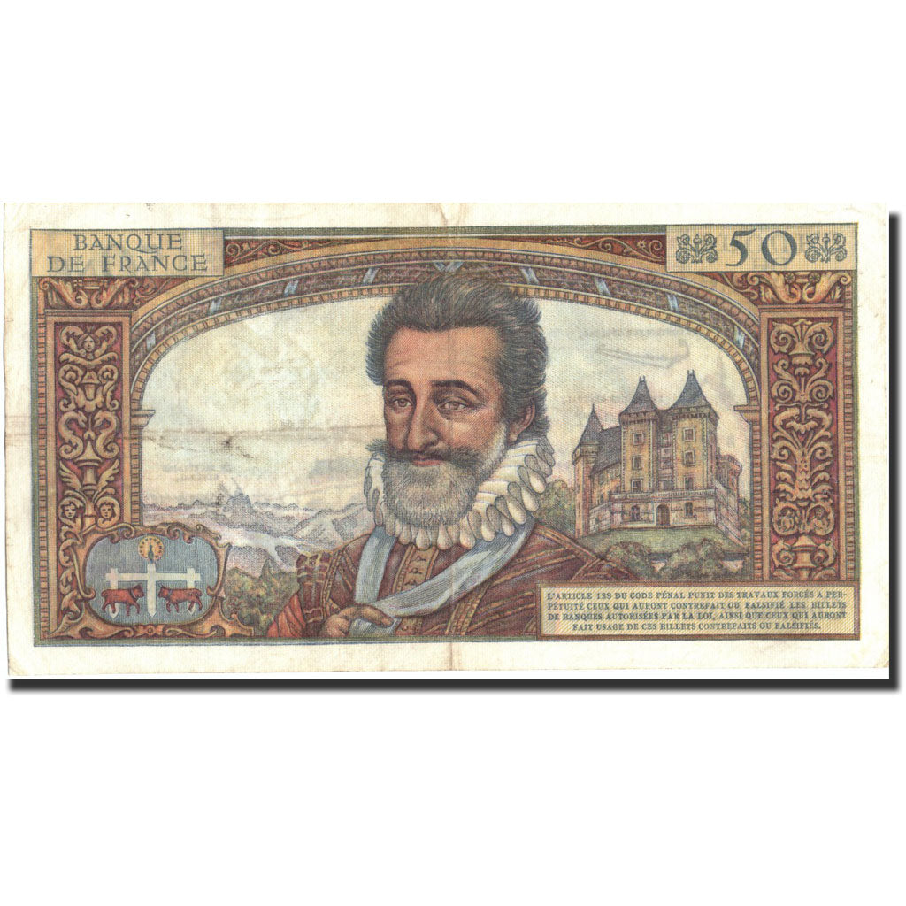 Billete, Francia, 50 Nouveaux Francs, 50 NF 1959-1961 ''Henri IV'', 1959