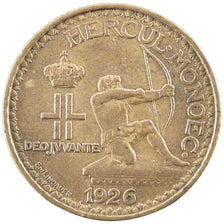 MONACO, Franc, 1926, Poissy, KM #114, EF(40-45), Aluminum-Bronze, Gadoury #128,.