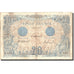 France, 20 Francs, 5 F 1912-1917 ''Bleu'', 1912, KM:68b, VG(8-10), Fayette:10.2