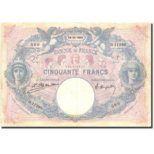 France, 50 Francs, 50 F 1889-1927 ''Bleu et Rose'', 1924, 1924-11-18, KM:64g