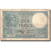 Francia, 10 Francs, 10 F 1916-1942 ''Minerve'', 1917, KM:73a, 1917-09-19, B