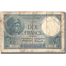 Biljet, Frankrijk, 10 Francs, 10 F 1916-1942 ''Minerve'', 1916, 1916-06-15, B