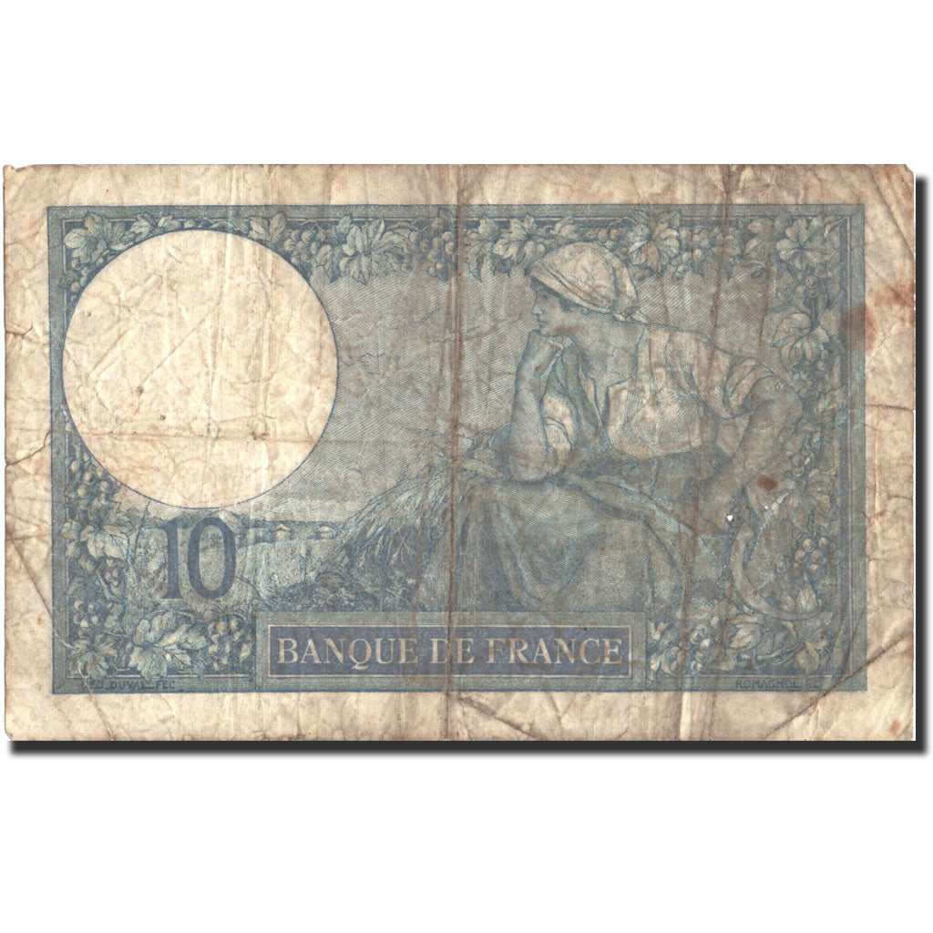 Banknote, France, 10 Francs, 10 F 1916-1942 ''Minerve'', 1916, 1916-06-15