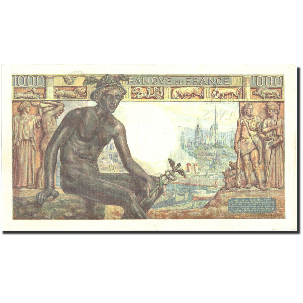 France, 1000 Francs, 1 000 F 1942-1943 ''Déesse Déméter'', 1943, KM:102