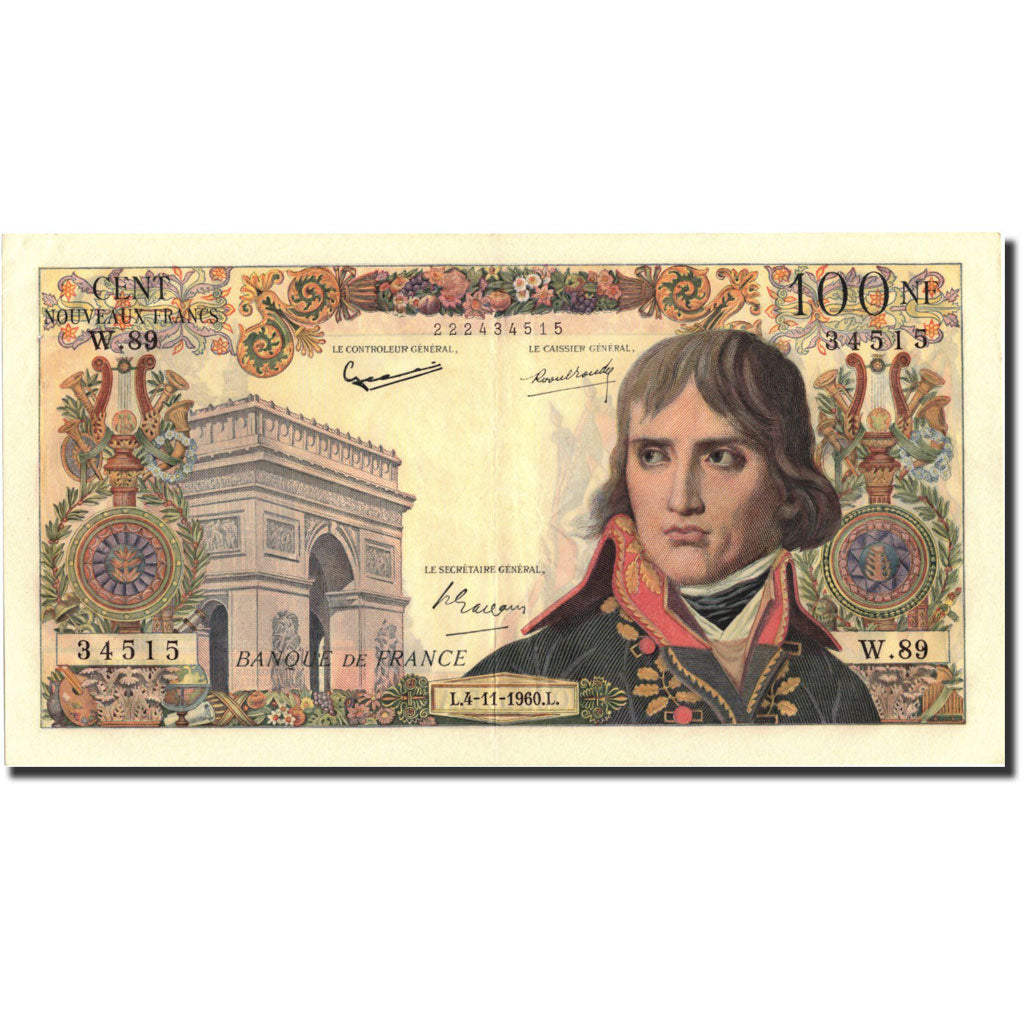 France, 100 Nouveaux Francs, 100 NF 1959-1964 ''Bonaparte'', 1960, KM:144a