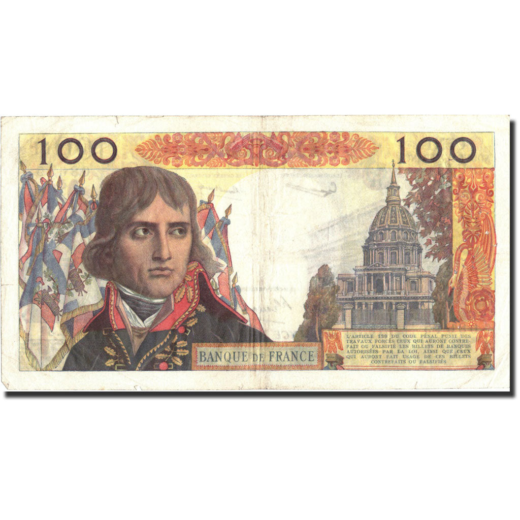 Geldschein, Frankreich, 100 Nouveaux Francs, 100 NF 1959-1964 ''Bonaparte''