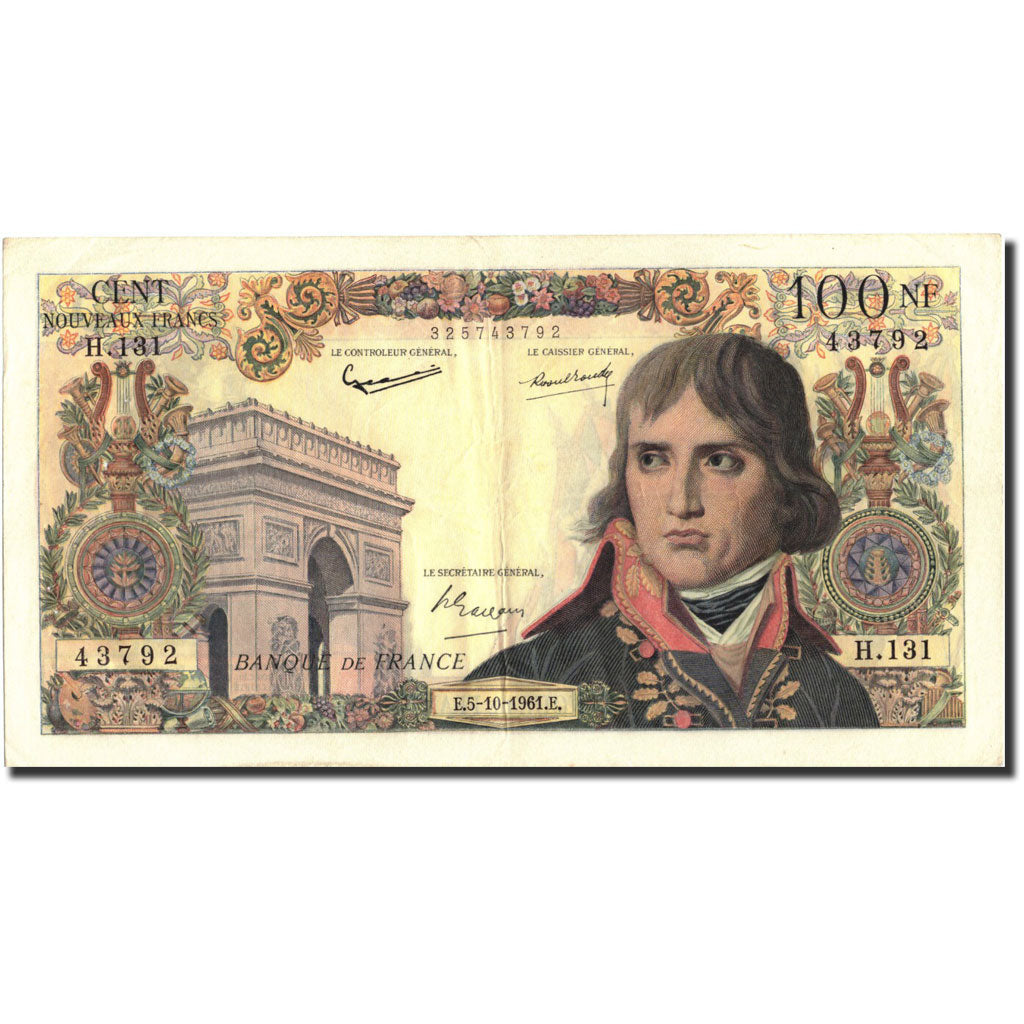 Banconote, Francia, 100 Nouveaux Francs, 100 NF 1959-1964 ''Bonaparte'', 1961