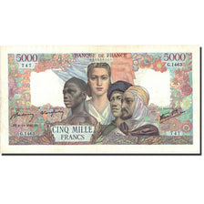 France, 5000 Francs, 5 000 F 1942-1947 ''Empire Français'', 1945, KM:103c