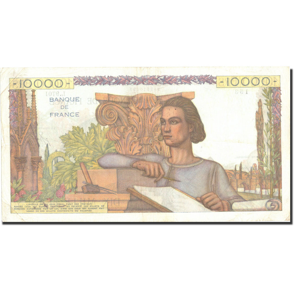 Billet, France, 10,000 Francs, 10 000 F 1945-1956 ''Génie Français'', 1955