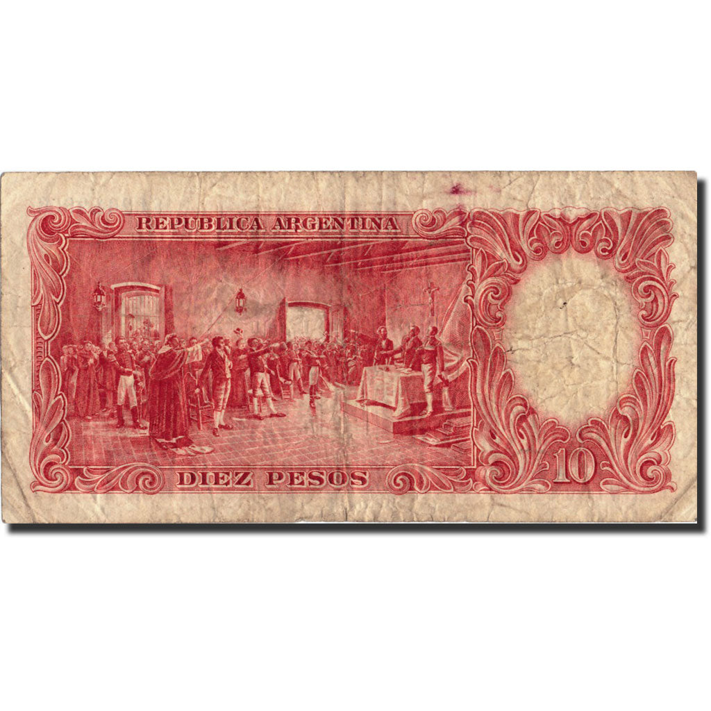 Banknote, Argentina, 10 Pesos, Undated, Undated, KM:265b, VF(20-25)