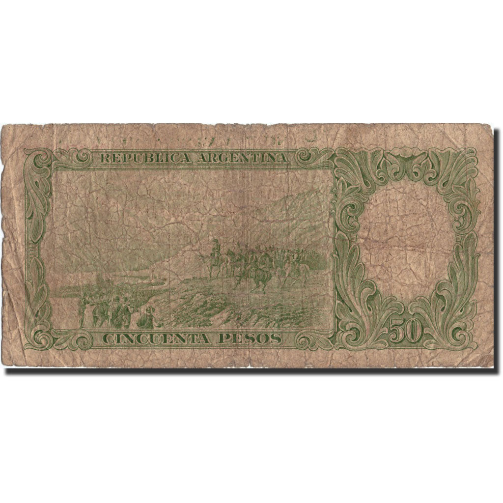Argentina, 50 Pesos, KM:266b, VG(8-10)
