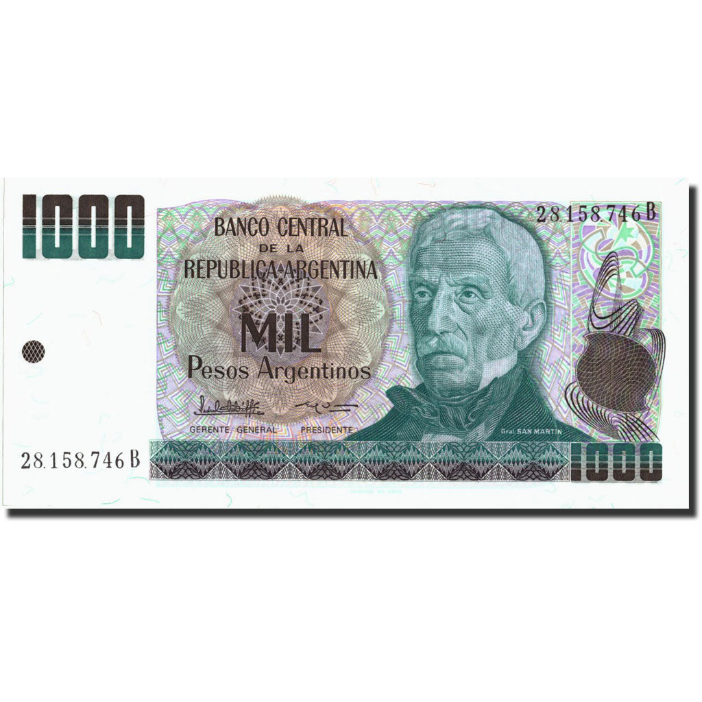 Argentina, 1000 Pesos Argentinos, Undated (1983-85), KM:317a, Undated (1983-85)