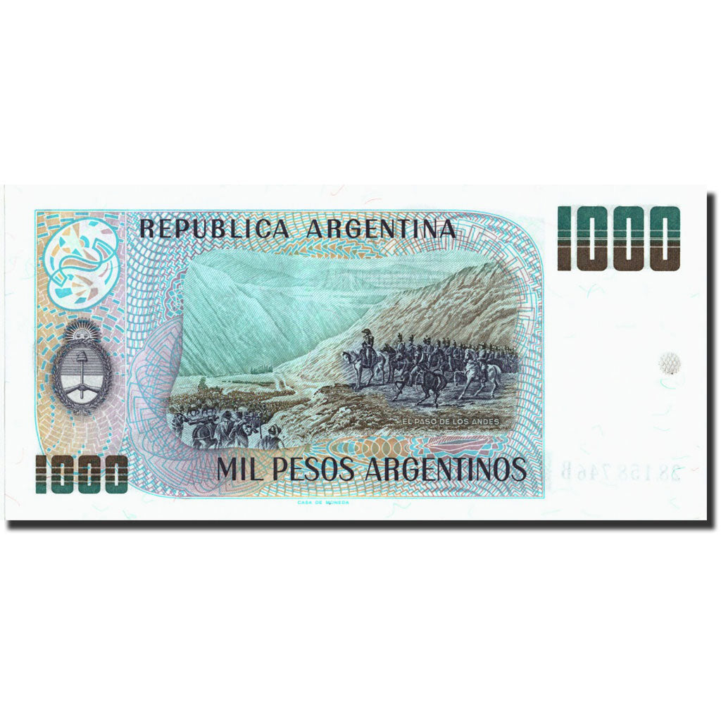 Argentina, 1000 Pesos Argentinos, Undated (1983-85), KM:317a, Undated (1983-85)