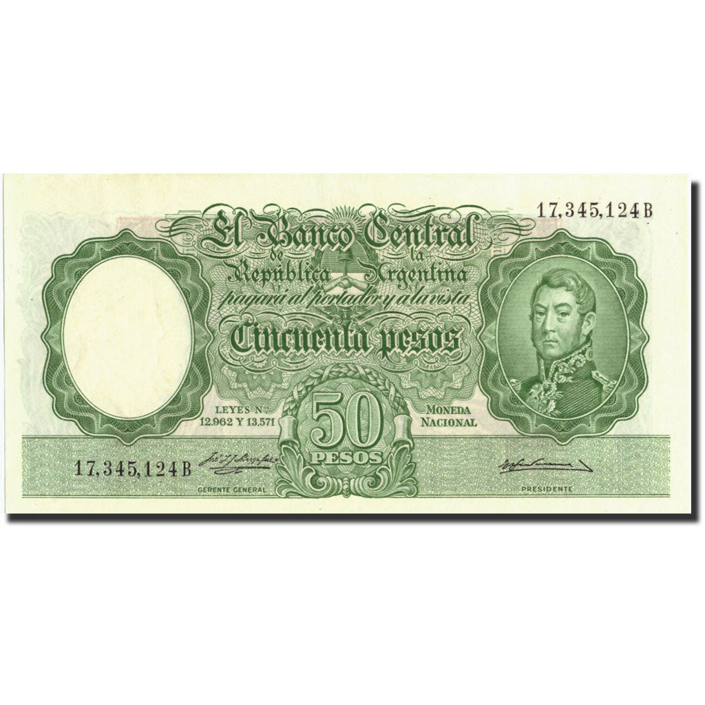 Argentina, 50 Pesos, undated (1968-69), KM:276, undated (1968-69), UNC(65-70)