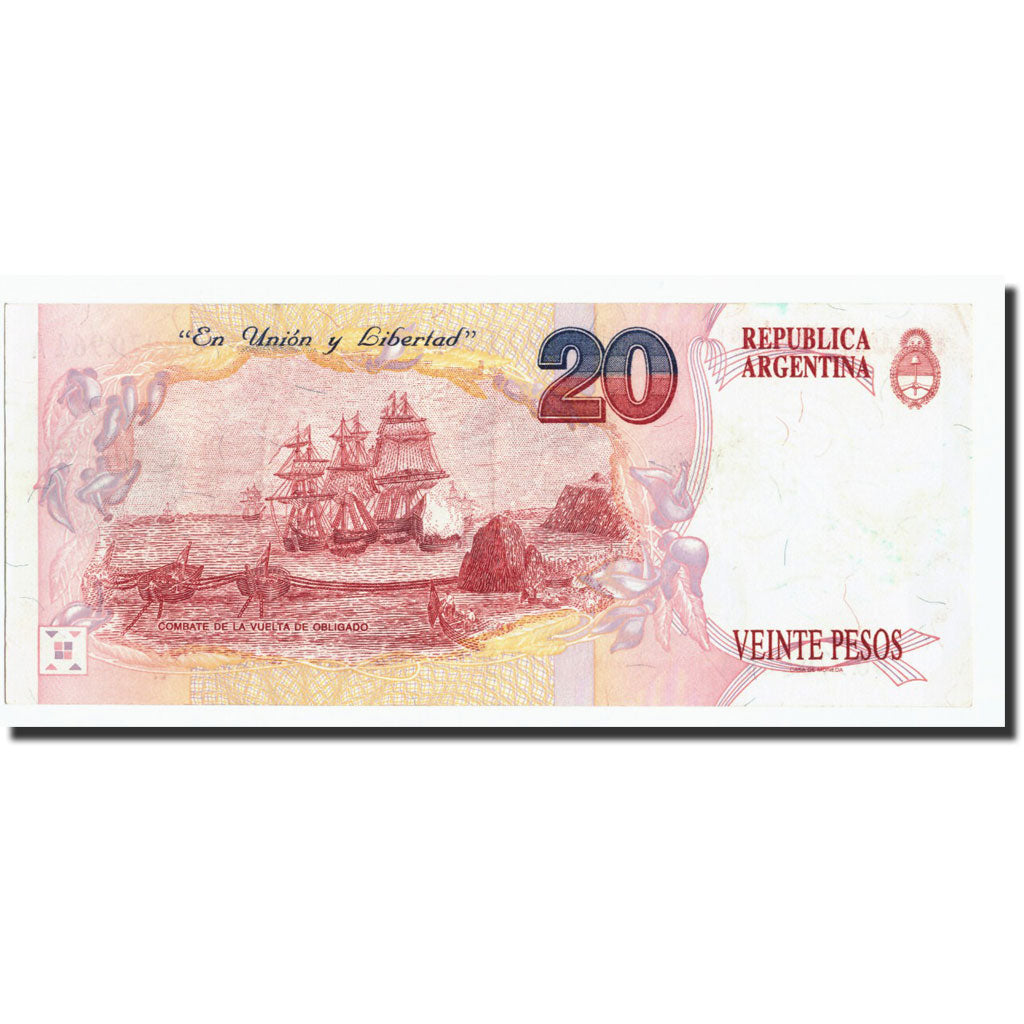 Argentina, 20 Pesos, UNDATED (1992-1997), KM:343a, Undated (1992-1997), UNC(63)