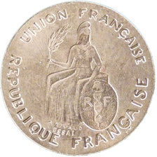 NEW CALEDONIA, 50 Centimes, 1948, Paris, KM #E1, MS(65-70), Nickel-Bronze,...