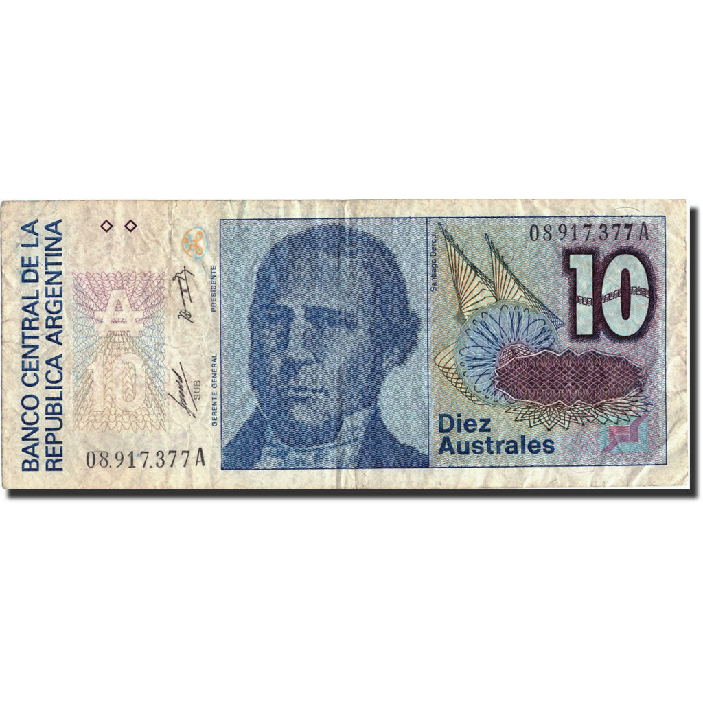 Banknote, Argentina, 10 Australes, Undated (1985-89), Undated (1985-1989)