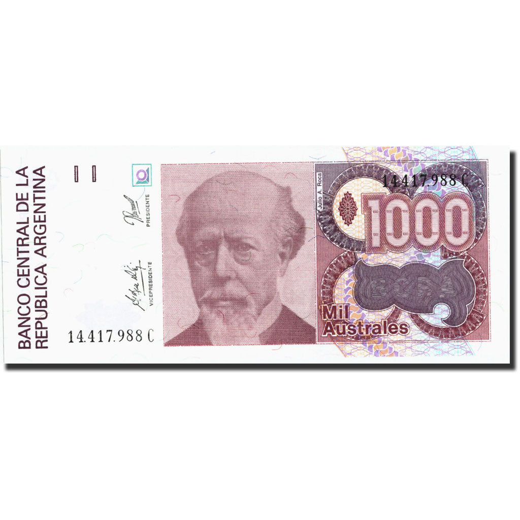 Billet, Argentine, 1000 Australes, Undated (1988-90), Undated (1988-1990)