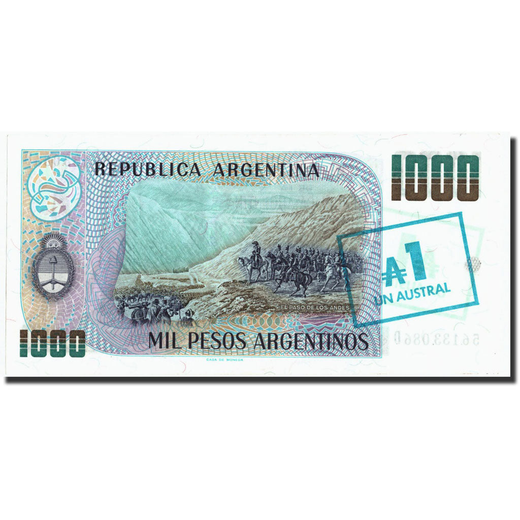 Argentina, 1 Austral, undated 1985, KM:320, undated 1985, UNC(65-70)