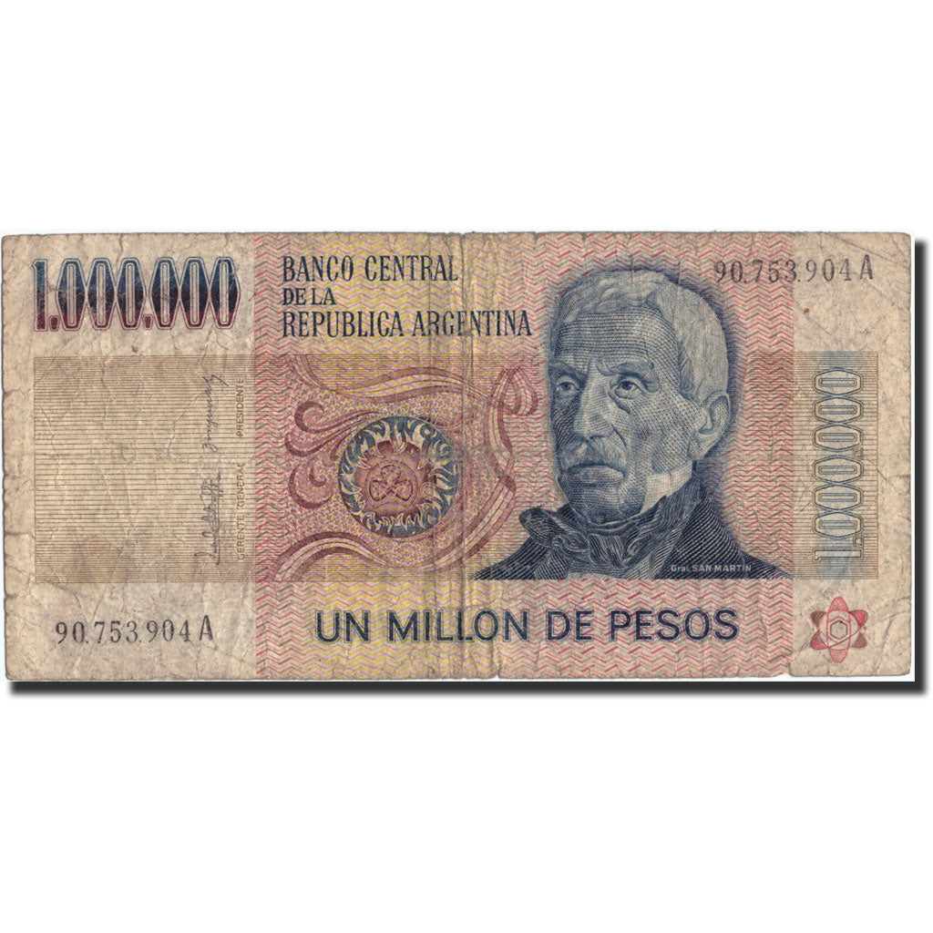 Argentina, 1,000,000 Pesos, Undated (1981-93), KM:310, undated (1981-83)