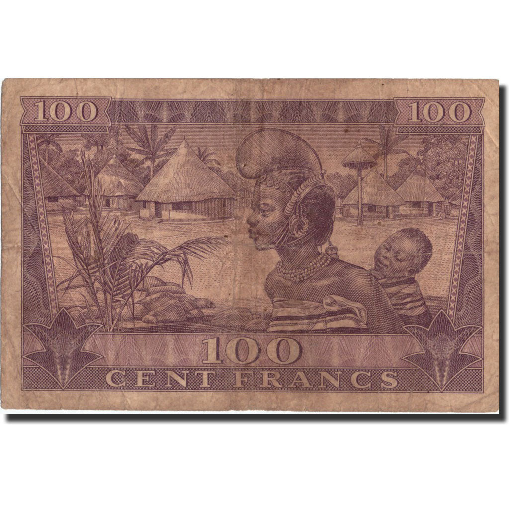 Banknote, Guinea, 100 Francs, 1958, 1958-10-02, KM:7, VF(20-25)