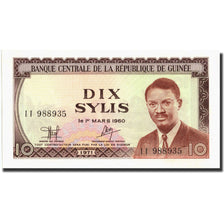 Biljet, Guinee, 10 Sylis, 1971, 1971, KM:16, SUP