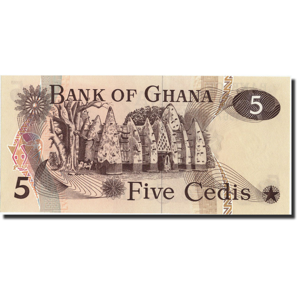 Banconote, Ghana, 5 Cedis, 1977, KM:15b, 1977-01-02, FDS